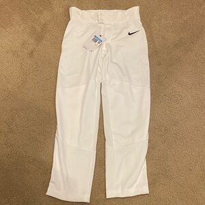 Boy’s Youth Nike Vapor Long White Baseball Pants. New, with tags.